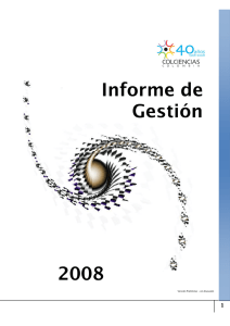 Informe de Gestión Colciencias 2008