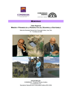 Memorias - Taller Mineria Paramos (Lima Marzo 2009)