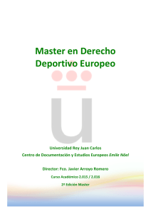 Master en Derecho Deportivo Europeo