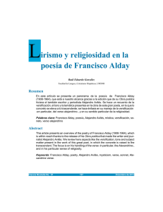 Lirismo y religiosidad en la poesía de Francisco