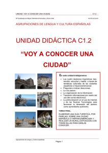 UNIDAD DIDÁCTICA C1.2 “VOY A CONOCER UNA CIUDAD”