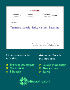 Trombocitopenia inducida por heparina