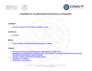 Convenios de Colaboración de CONACYT con Universidades
