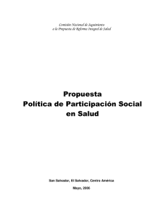 Propuesta Política de Participación Social en Salud