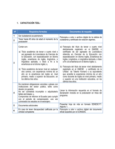 1. CAPACITACIÓN TESL - Programa de Becas