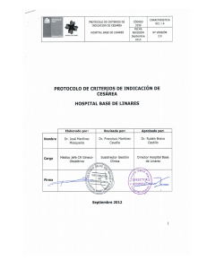 protocolo de criterios de indicación de cesárea hospital base de