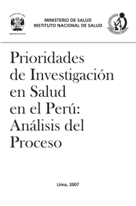 Prioridades de investigación en salud en el Perú