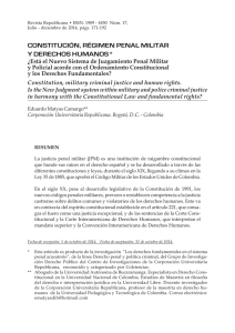 constitución, régimen penal militar y derechos humanos