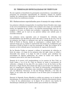 III. TERMINALES ESPECIALIZADAS DE VEHÍCULOS III.1