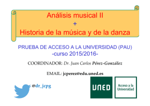 Análisis musical II + Historia de la música y de la danza