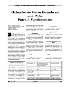 Oxímetro de Pulso Basado en una Palm Parte I: Fundamentos