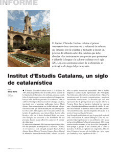 Institut d`Estudis Catalans, un siglo de catalanística