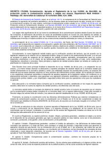 DECRETO 176/2009. Contaminaci&oacute;n. Aprueba el Reglamento de la