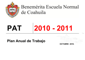 PAT 2010-2011 - benemérita escuela normal de coahuila