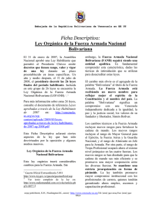 Ley orgánica de la Fuerza Armada Nacional Bolivariana