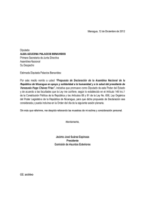 Declaracion en apoyo al presidente Hugo Chavez