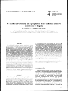 Contexto estructural y paleogeografico de 10s sistemas lacustres