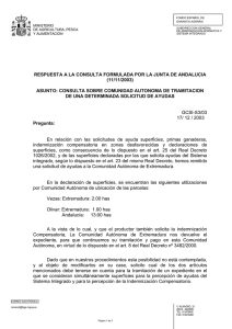 respuesta a la consulta formulada por la junta de andalucia