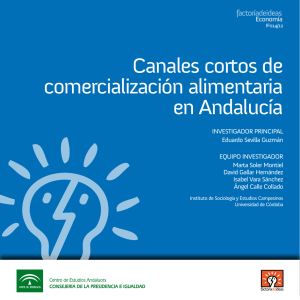 Canales cortos de comercialización alimentaria en Andalucía 2012