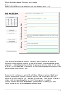 Tutorial Silverlight: Agenda / Calendario de actividades