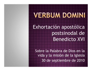 La Exhortación Apostólica Postsinodal "Verbum Domini"