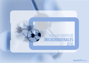Tabla de Microminerales 2016