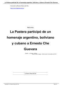 La Pastera participó de un homenaje argentino, boliviano y cubano