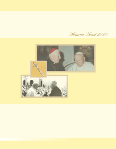 Memoria Anual 2010 - Fundación Juan Pablo II