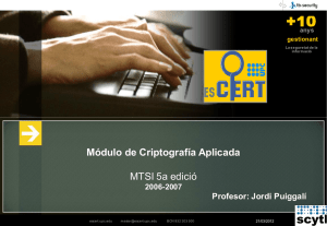 Módulo de Criptografía Aplicada MTSI 5a edició