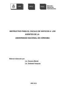Viáticos - Universidad Nacional de Córdoba