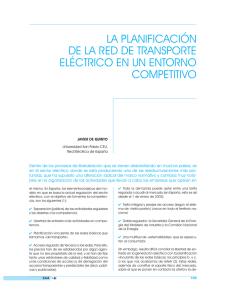 la planificación de la red de transporte eléctrico en un entorno