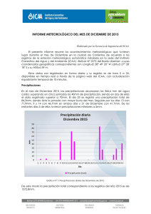 informe meteorológico del mes de noviembre de 2014