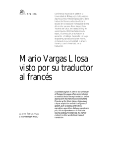 Mario Vargas Llosa visto por su traductor al francés