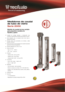 Medidores de caudal de tubo de vidrio Serie 2000 Tecfluid