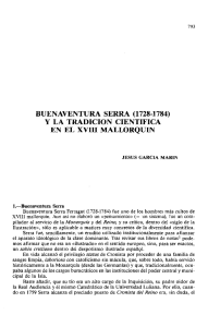 buenaventura serra (1728-1784) y la tradicion cientifica en