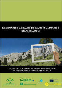 Memoria. Escenarios Locales de Cambio Climatico de Andalucia