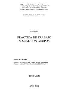 PRÁCTICA DE TRABAJO SOCIAL CON GRUPOS