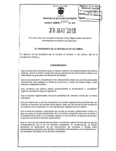 DECRETO 1067 DEL 26 DE MAYO DE 2015 (Decreto único