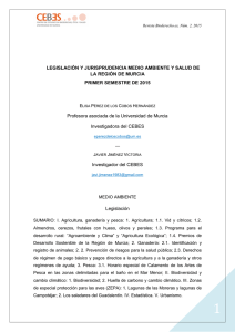 LEGISLACIÓN Y JURISPRUDENCIA MEDIO AMBIENTE Y SALUD