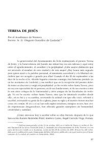 teresa de jesús - Real Academia de Ciencias Morales y Políticas