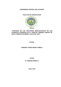 etiología de las fracturas maxilofaciales en los pacientes