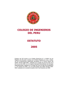 Estatuto del CIP - Colegio de Ingenieros del Perú