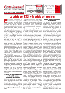 Los trabajadores y los pueblos ante la crisis en el PSOE La crisis