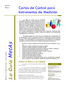 Cartas de Control para Instrumentos de Medición