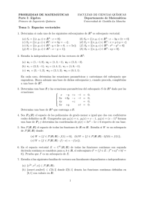 Tema 1: Espacios vectoriales - Departamento de Matemáticas