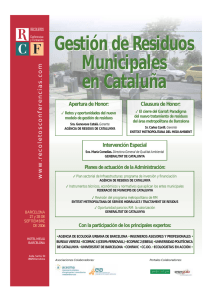 Gestión de Residuos Municipales en Cataluña Gestión de Residuos