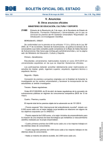 XV CERTAMEN UNIVERSITARIO "ARQUÍMEDES".