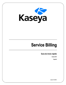 Service Billing Guía de inicio rápido