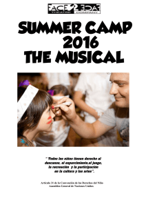 SUMMER CAMP 2016 THE MUSICAL