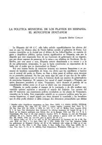 La política municipal de los Flavios en Hispania.El Municipium